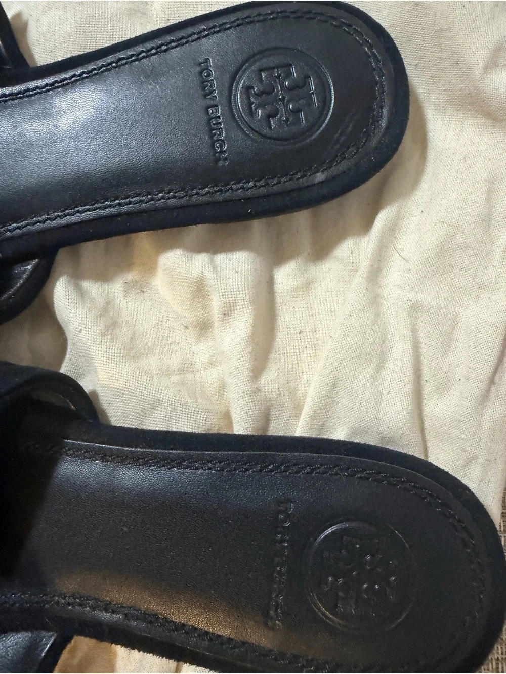 Tory Burch Black Knotted Slide Mules